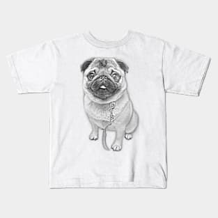 Pug Cute Art Design Kids T-Shirt